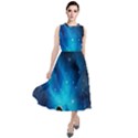 3d Universe Space Star Planet Round Neck Boho Dress View1