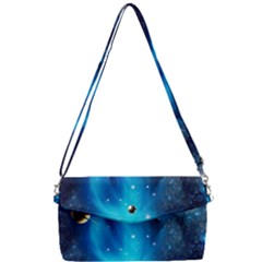 3d Universe Space Star Planet Removable Strap Clutch Bag by Grandong