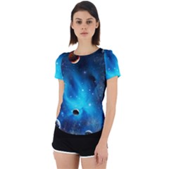 3d Universe Space Star Planet Back Cut Out Sport T-shirt by Grandong