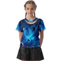 3d Universe Space Star Planet Kids  Front Cut T-Shirt View1