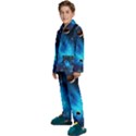 3d Universe Space Star Planet Kids  Long Sleeve Velvet Pajamas Set View2