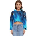 3d Universe Space Star Planet Women s Lightweight Cropped Hoodie View1