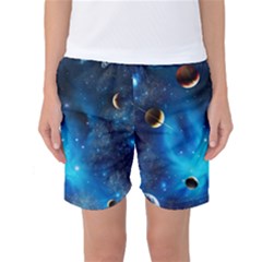 3d Universe Space Star Planet Women s Basketball Shorts by Grandong