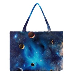 3d Universe Space Star Planet Medium Tote Bag by Grandong