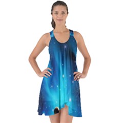 3d Universe Space Star Planet Show Some Back Chiffon Dress by Grandong