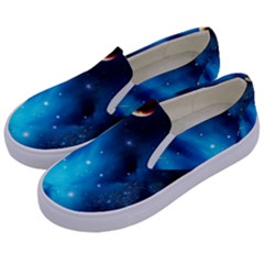 3d Universe Space Star Planet Kids  Canvas Slip Ons by Grandong