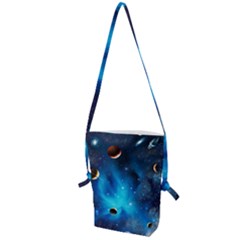 3d Universe Space Star Planet Folding Shoulder Bag by Grandong