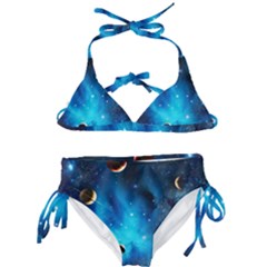 3d Universe Space Star Planet Kids  Classic Bikini Set by Grandong