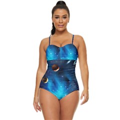 3d Universe Space Star Planet Retro Full Coverage Swimsuit by Grandong