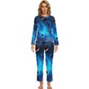 3d Universe Space Star Planet Womens  Long Sleeve Lightweight Pajamas Set View1