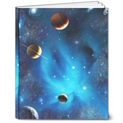 3d Universe Space Star Planet 8  X 10  Hardcover Notebook by Grandong