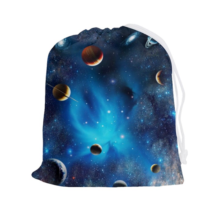 3d Universe Space Star Planet Drawstring Pouch (2XL)