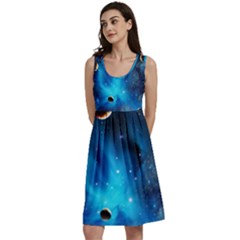 3d Universe Space Star Planet Classic Skater Dress by Grandong