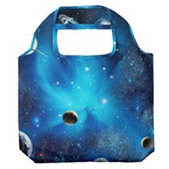 3d Universe Space Star Planet Premium Foldable Grocery Recycle Bag by Grandong