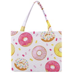 Vector Donut Seamless Pattern Mini Tote Bag by Grandong