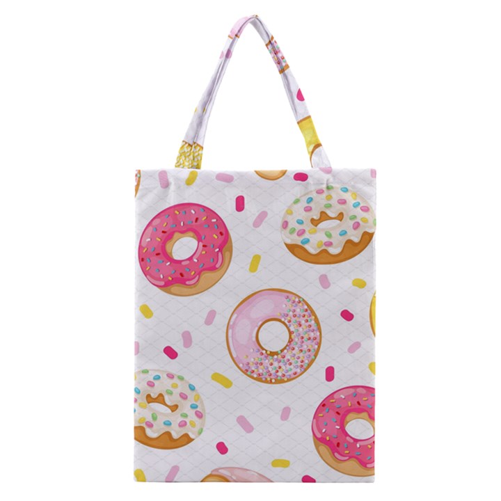 Vector Donut Seamless Pattern Classic Tote Bag