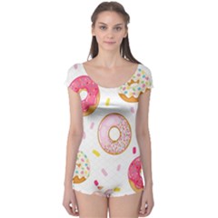 Vector Donut Seamless Pattern Boyleg Leotard  by Grandong