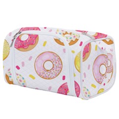 Vector Donut Seamless Pattern Toiletries Pouch by Grandong