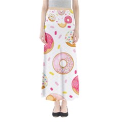 Vector Donut Seamless Pattern Full Length Maxi Skirt by Grandong