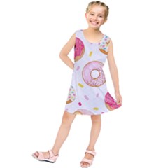 Vector Donut Seamless Pattern Kids  Tunic Dress by Grandong