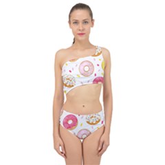 Vector Donut Seamless Pattern Spliced Up Two Piece Swimsuit by Grandong