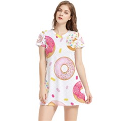 Vector Donut Seamless Pattern Women s Sports Skirt by Grandong