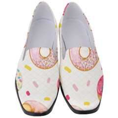 Vector Donut Seamless Pattern Women s Classic Loafer Heels by Grandong