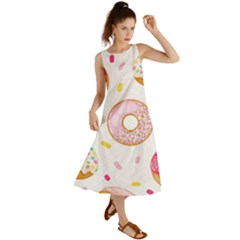 Vector Donut Seamless Pattern Summer Maxi Dress by Grandong