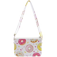 Vector Donut Seamless Pattern Double Gusset Crossbody Bag by Grandong