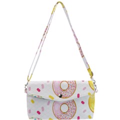 Vector Donut Seamless Pattern Removable Strap Clutch Bag by Grandong