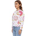 Vector Donut Seamless Pattern Women s Long Sleeve Raglan T-Shirt View2