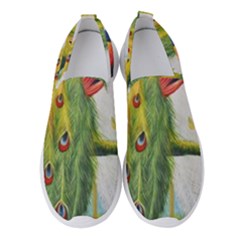 Peacock Art Women s Slip On Sneakers by Grandong