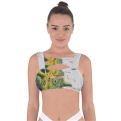 Peacock Art Bandaged Up Bikini Top by Grandong