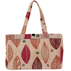 Forest Leaves Seamless Pattern With Natural Floral Canvas Work Bag by Grandong