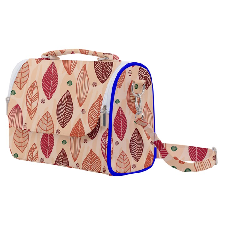 Forest Leaves Seamless Pattern With Natural Floral Satchel Shoulder Bag