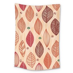 Forest Leaves Seamless Pattern With Natural Floral Large Tapestry