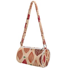 Forest Leaves Seamless Pattern With Natural Floral Mini Cylinder Bag by Grandong