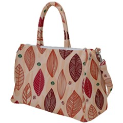 Forest Leaves Seamless Pattern With Natural Floral Duffel Travel Bag by Grandong