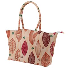 Forest Leaves Seamless Pattern With Natural Floral Canvas Shoulder Bag by Grandong