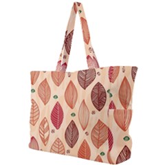 Forest Leaves Seamless Pattern With Natural Floral Simple Shoulder Bag by Grandong