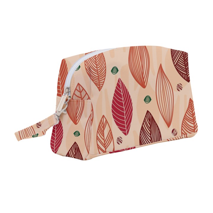 Forest Leaves Seamless Pattern With Natural Floral Wristlet Pouch Bag (Medium)