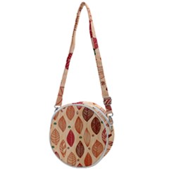 Forest Leaves Seamless Pattern With Natural Floral Crossbody Circle Bag by Grandong