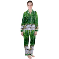 Bamboo Forest Squid Family Women s Long Sleeve Satin Pajamas Set	 by Grandong