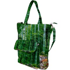 Bamboo Forest Squid Family Shoulder Tote Bag by Grandong