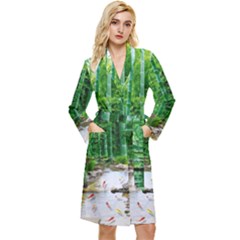 Bamboo Forest Squid Family Long Sleeve Velvet Robe by Grandong