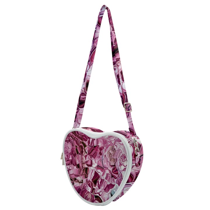 Rosa Antico Smudged Heart Shoulder Bag