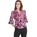 Rosa Antico Smudged Loose Horn Sleeve Chiffon Blouse View1