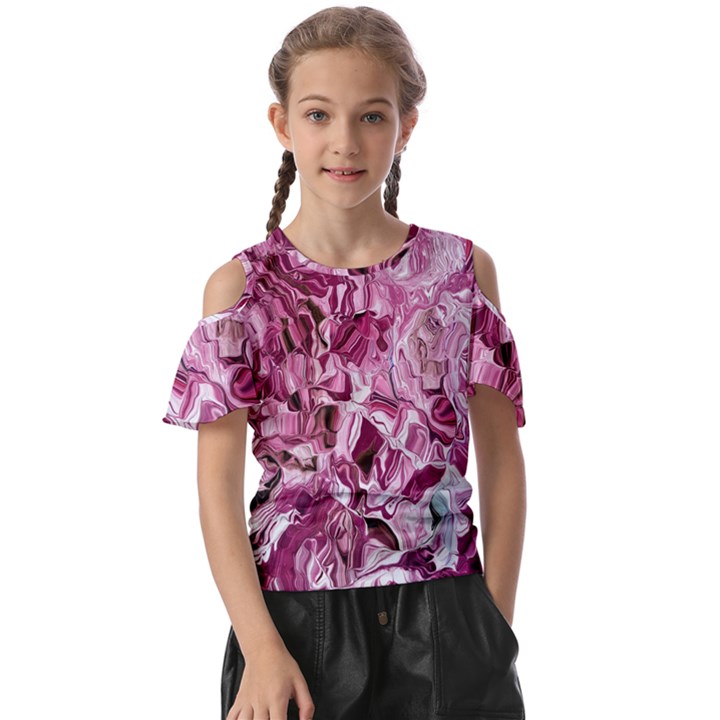 Rosa Antico Smudged Kids  Butterfly Cutout T-Shirt