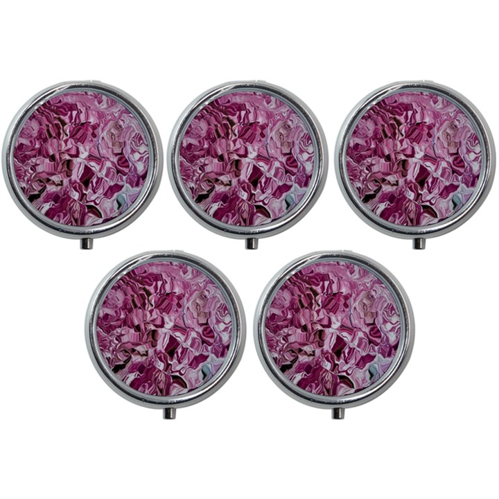 Rosa Antico Smudged Mini Round Pill Box (Pack of 5)