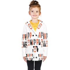 Happy Halloween Slot Text Orange Kids  Double Breasted Button Coat by Sarkoni